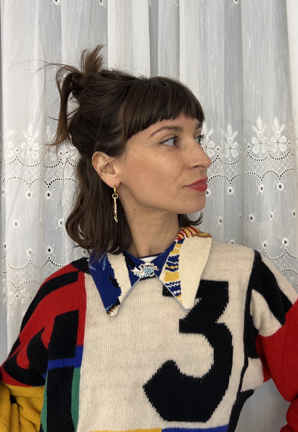 Upcycled detachable collar Simone