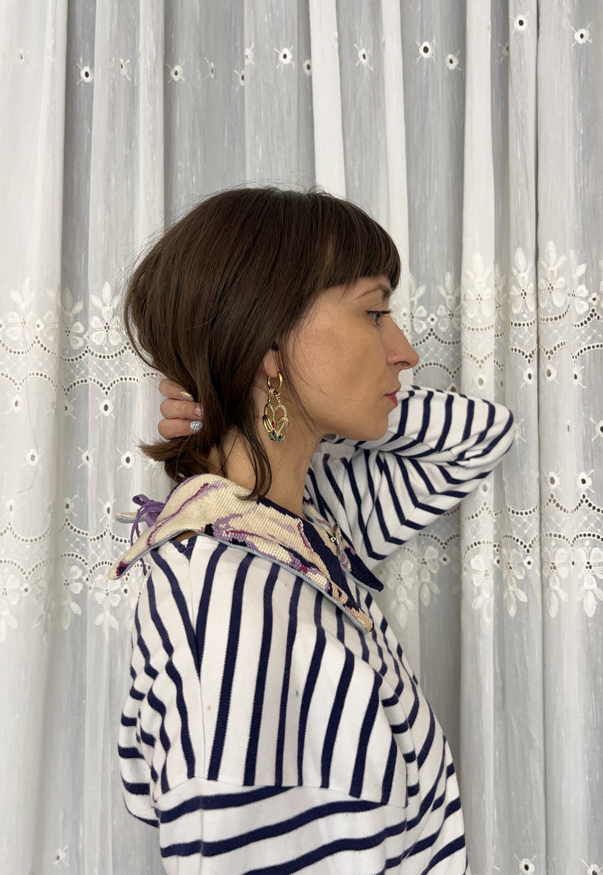 Upcycled detachable collar Simone