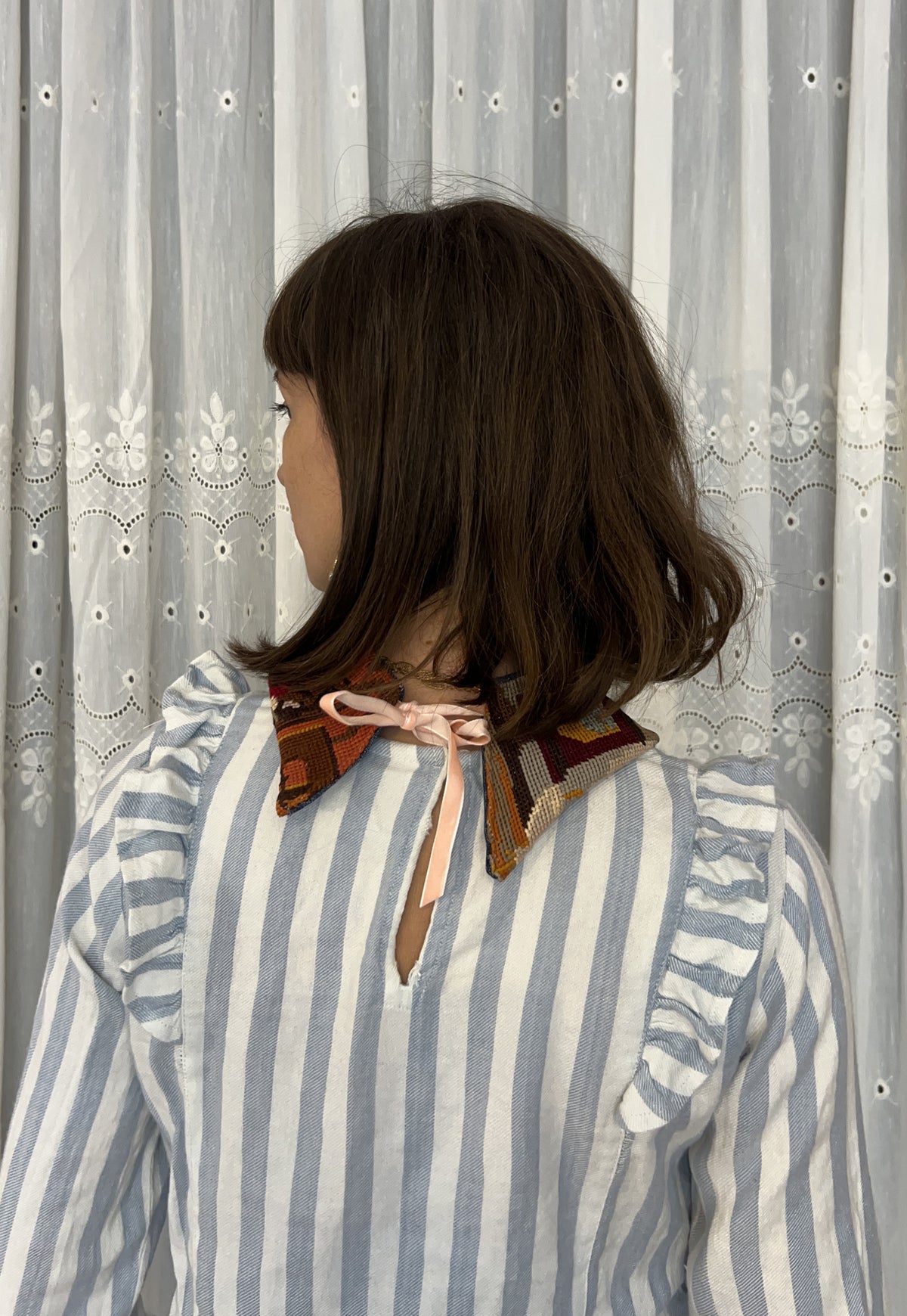 Upcycled detachable collar Simone