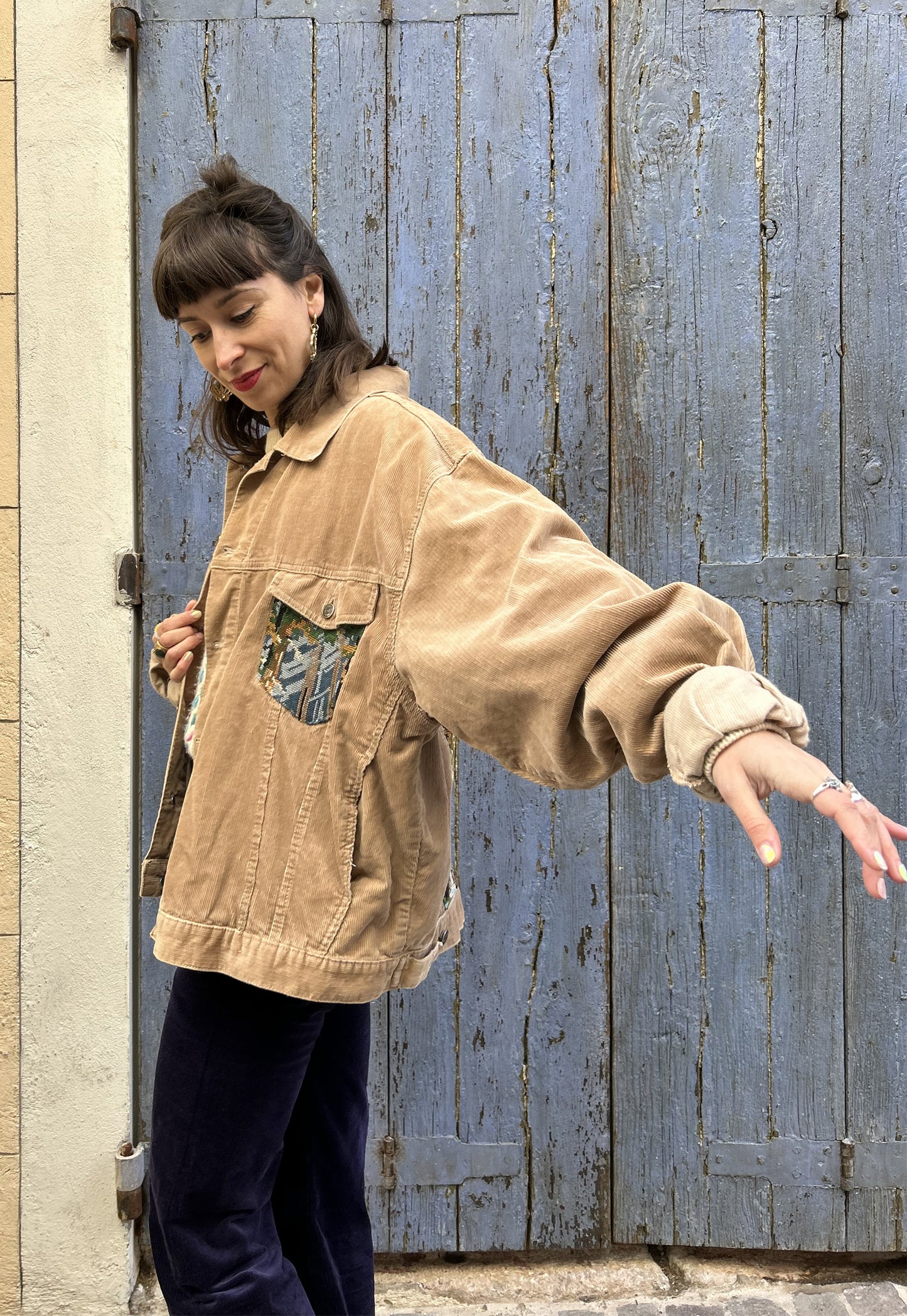 Upcycled jacket My Deer (L)