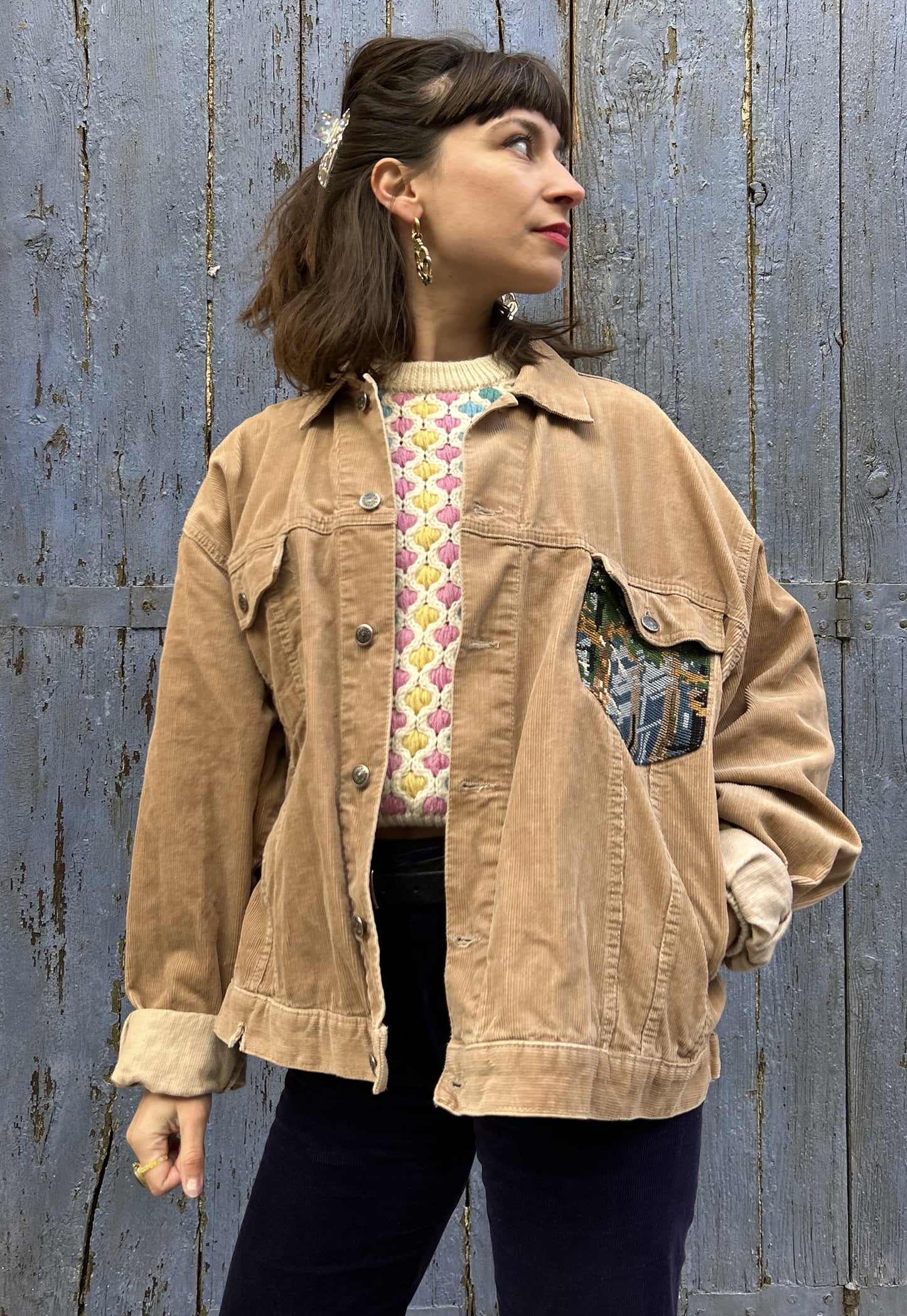 Upcycled jacket My Deer (L)