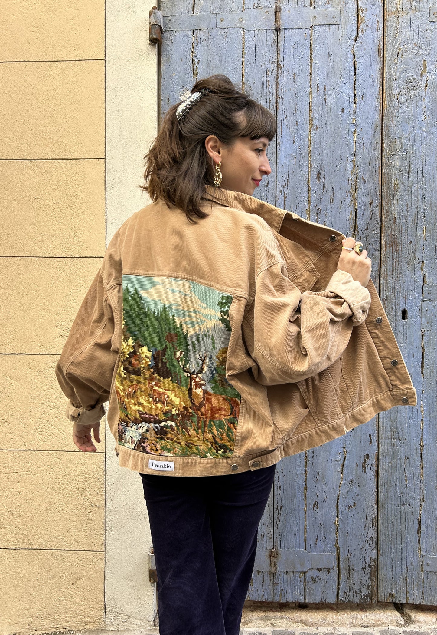 Upcycled jacket My Deer (L)