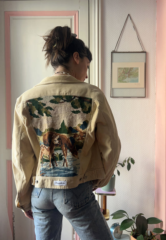 Upcycled jacket Oh Deer (S/M)