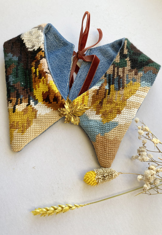 Upcycled detachable collar Simone