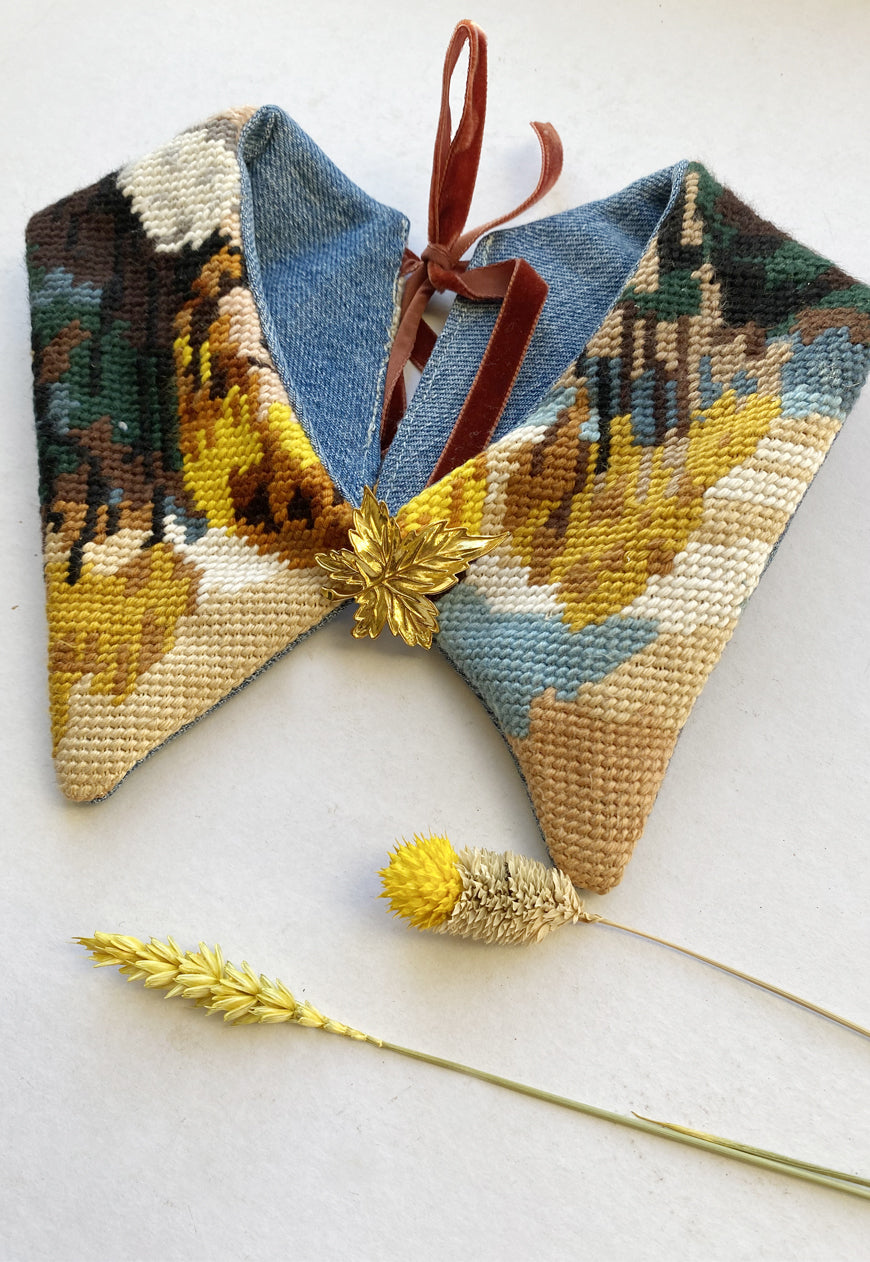 Upcycled detachable collar Simone