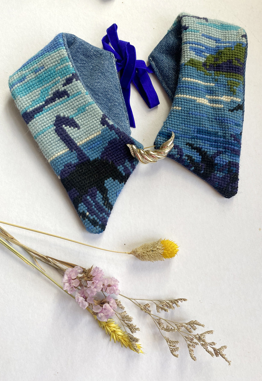 Upcycled detachable collar Simone