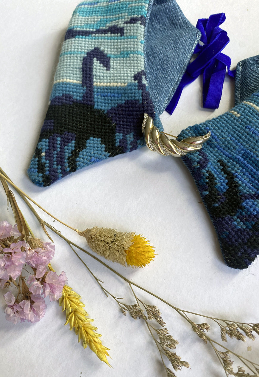 Upcycled detachable collar Simone