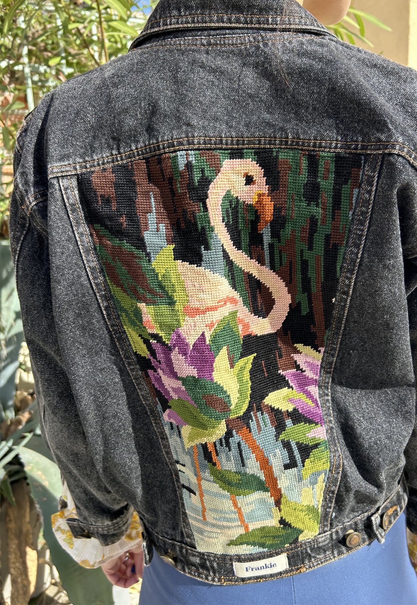 Upcycled jacket Flamingo (XS)