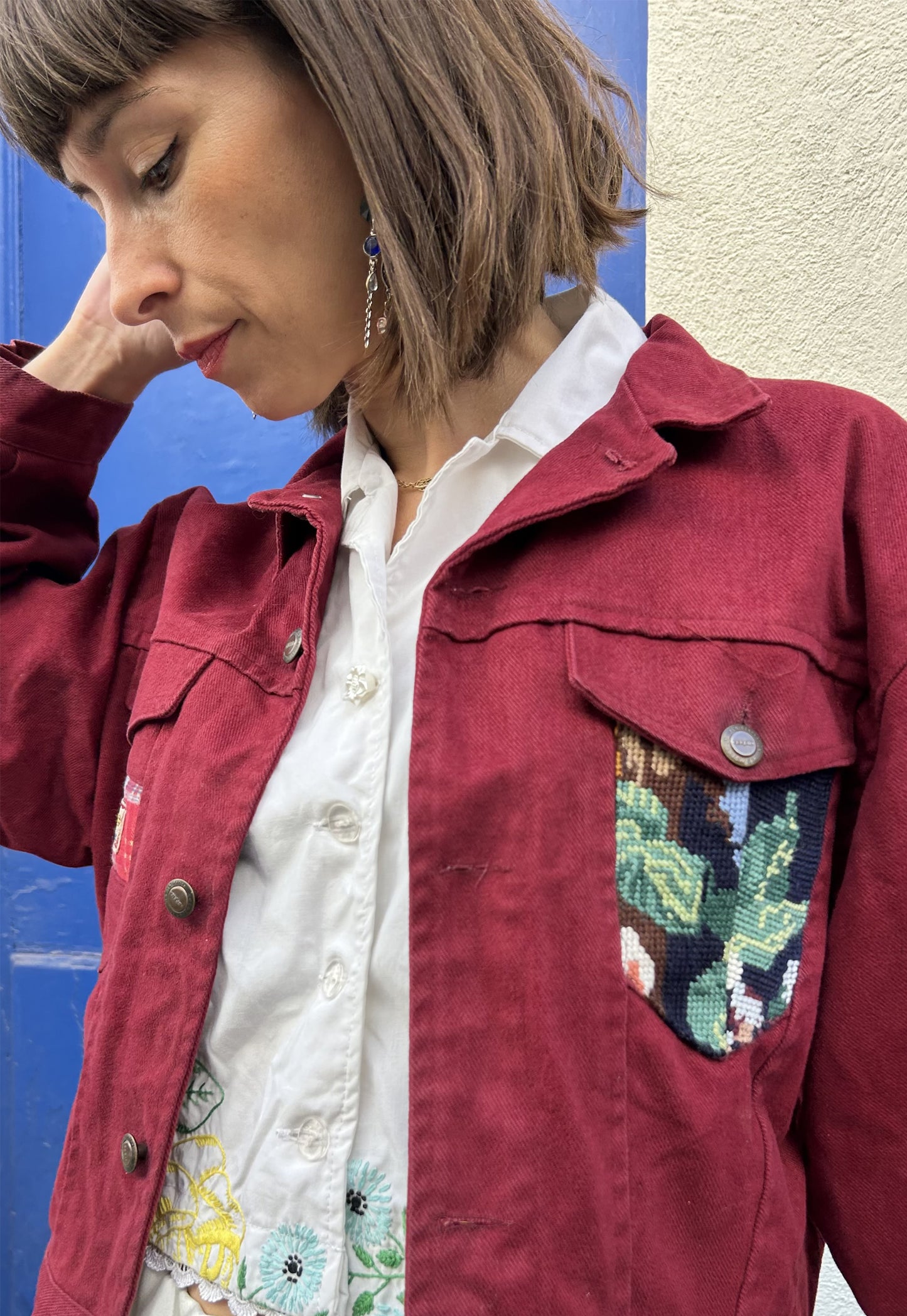 Upcycled jacket Bloom (S)