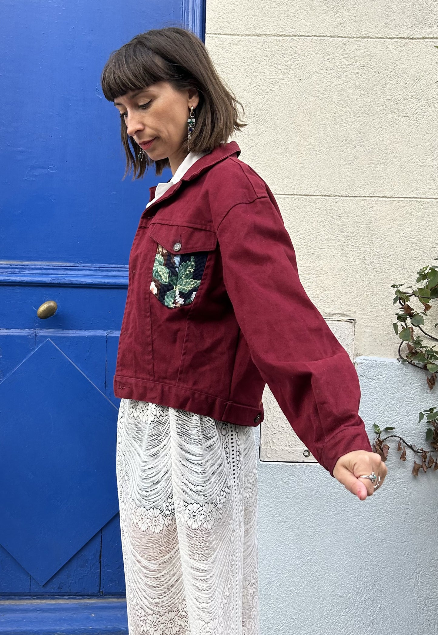 Upcycled jacket Bloom (S)
