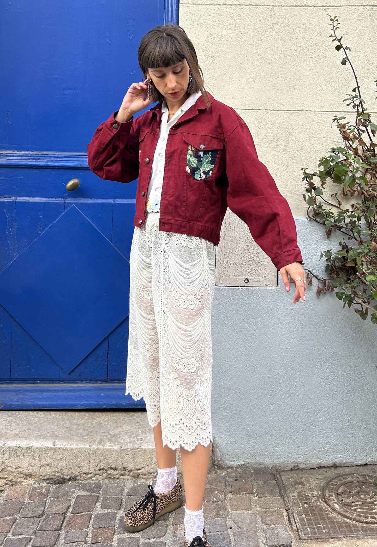 Upcycled jacket Bloom (S)