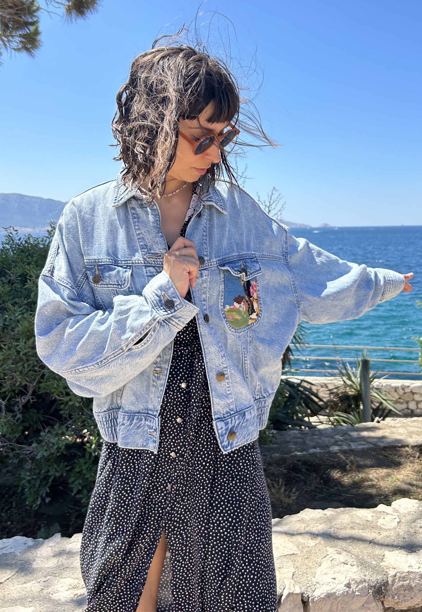 Upcycled jacket Calanque (L)