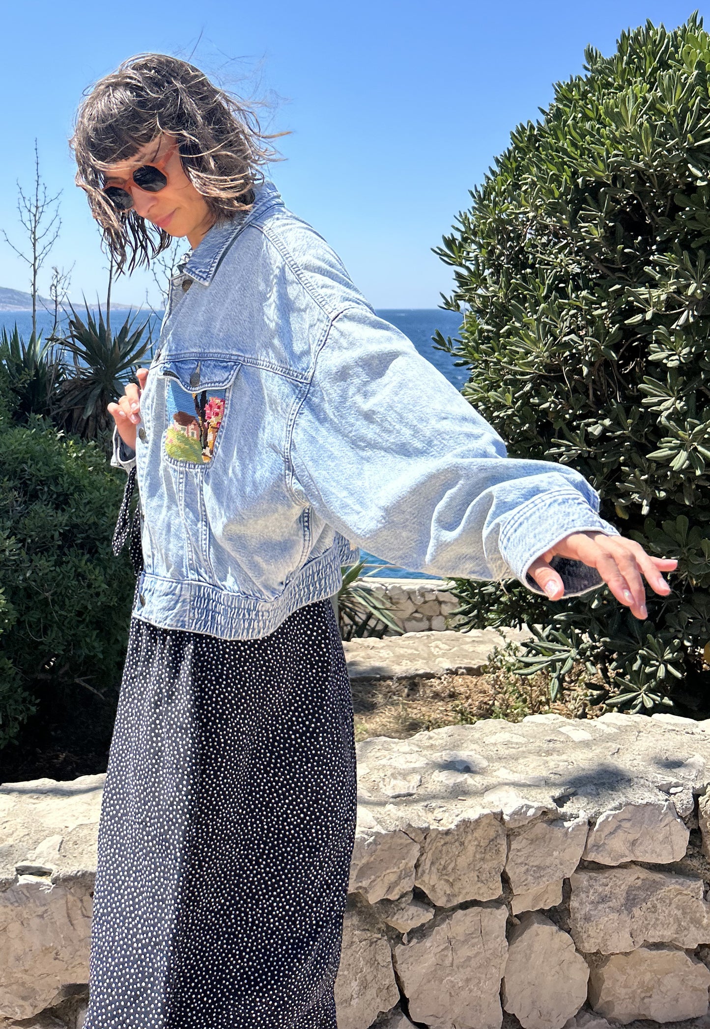 Upcycled jacket Calanque (L)