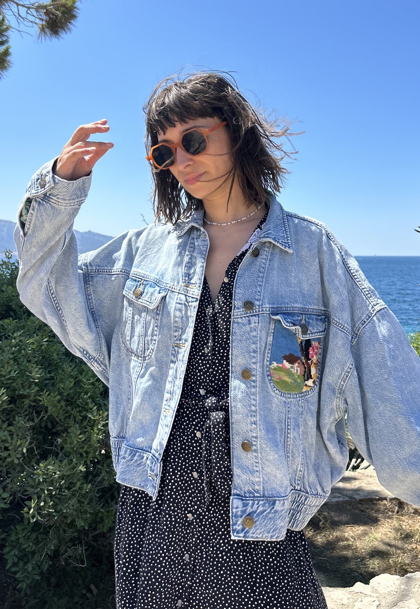 Upcycled jacket Calanque (L)