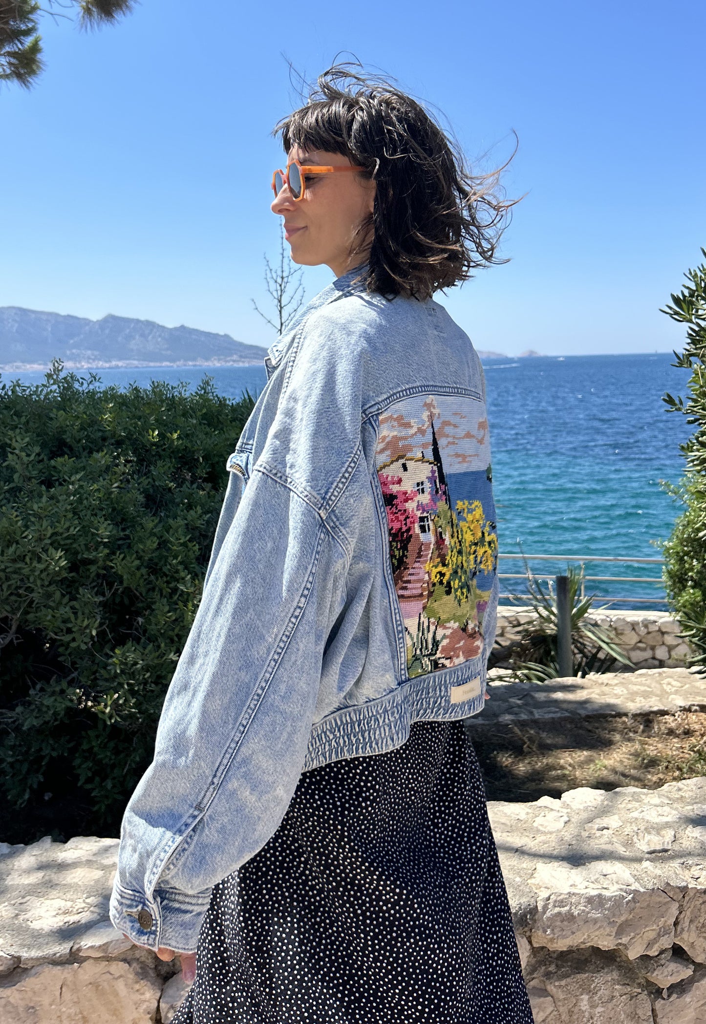 Upcycled jacket Calanque (L)