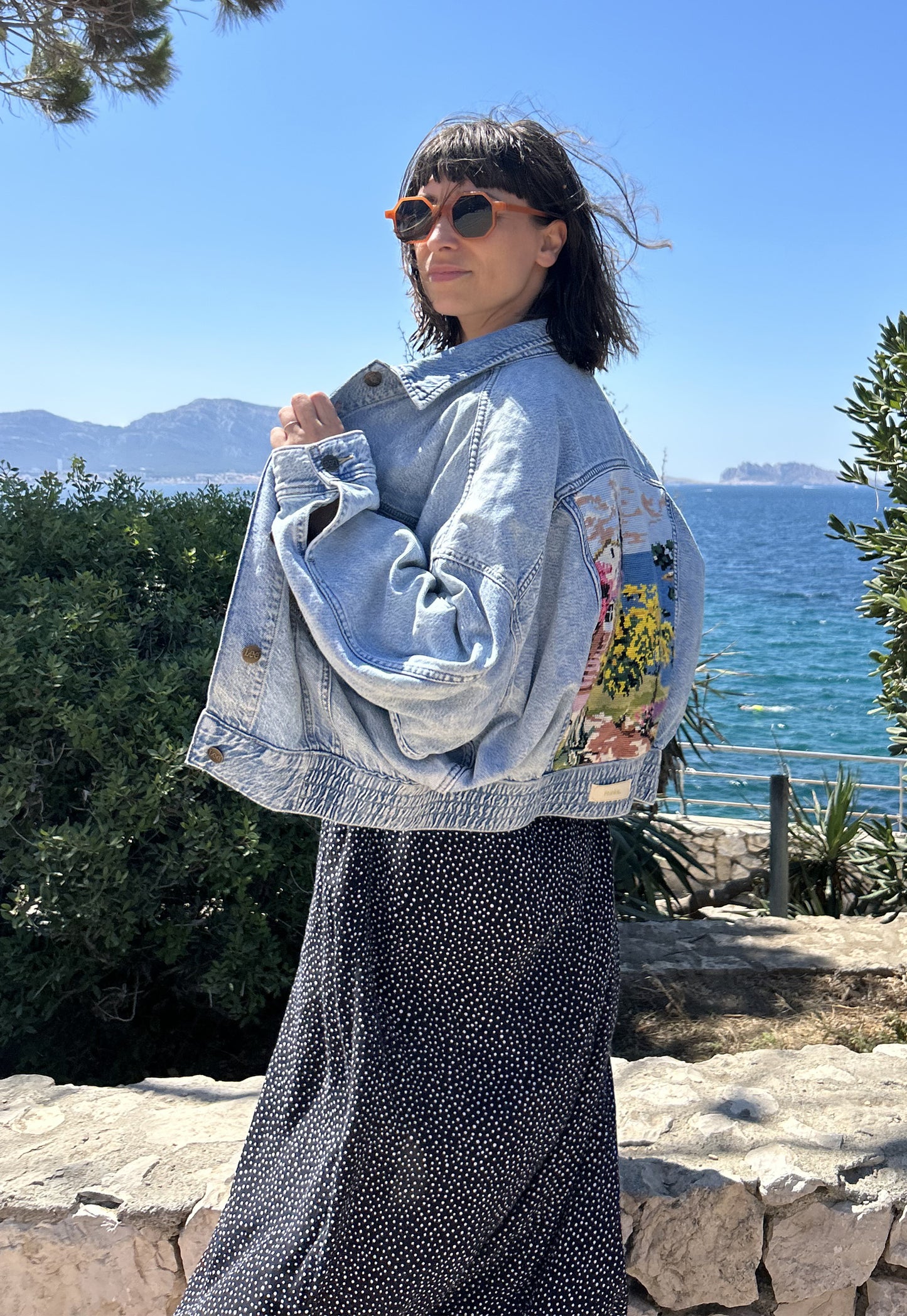 Upcycled jacket Calanque (L)