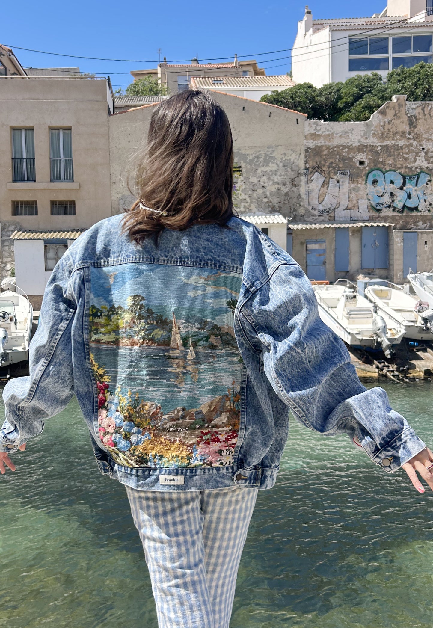 Upcycled jacket Côte Bleue (XL)