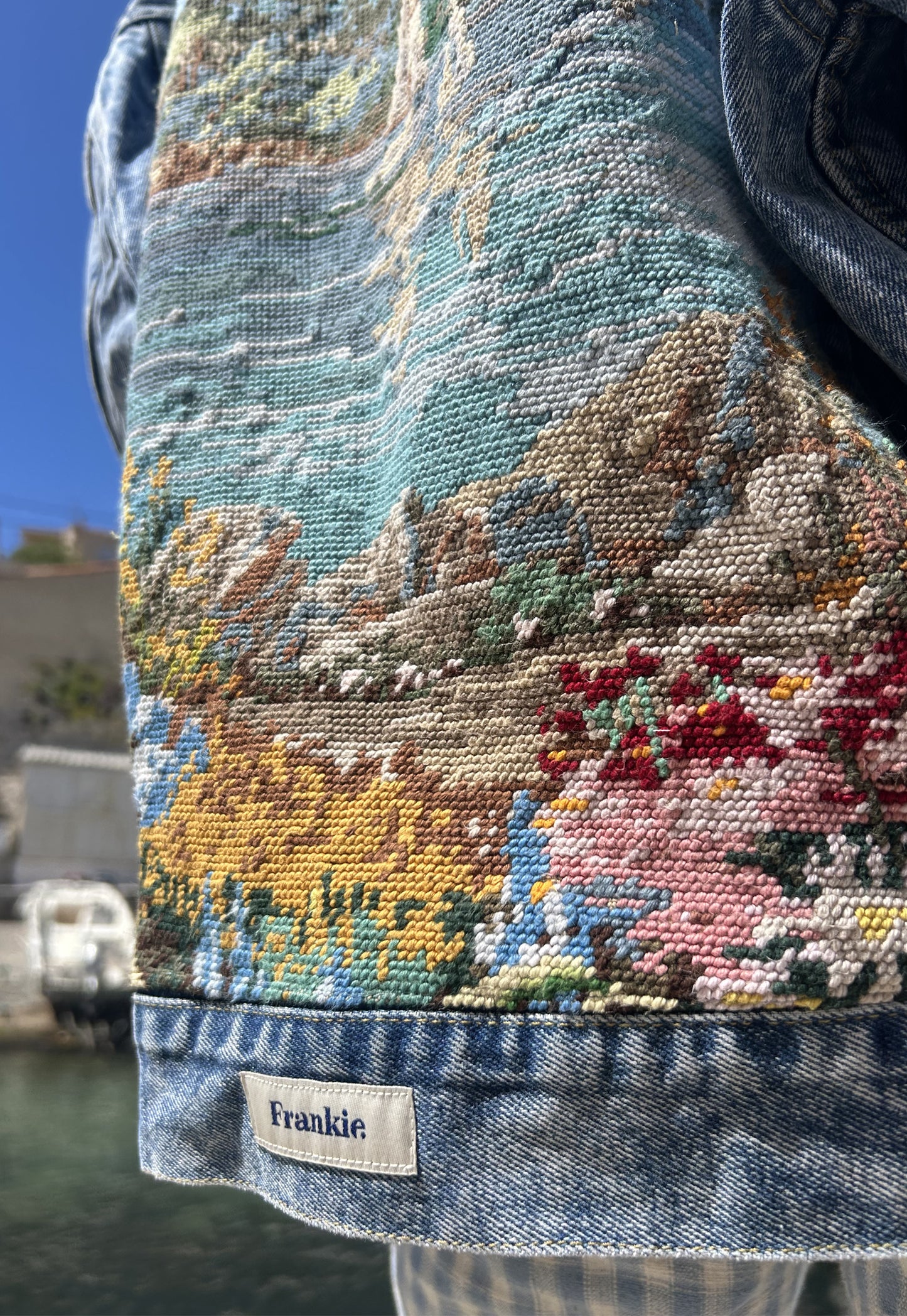 Upcycled jacket Côte Bleue (XL)