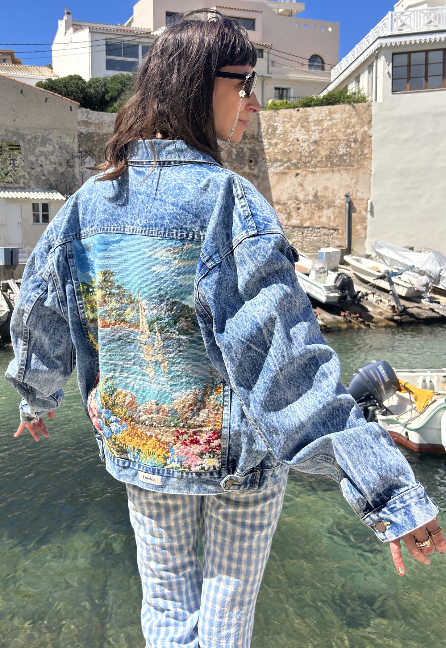 Upcycled jacket Côte Bleue (XL)