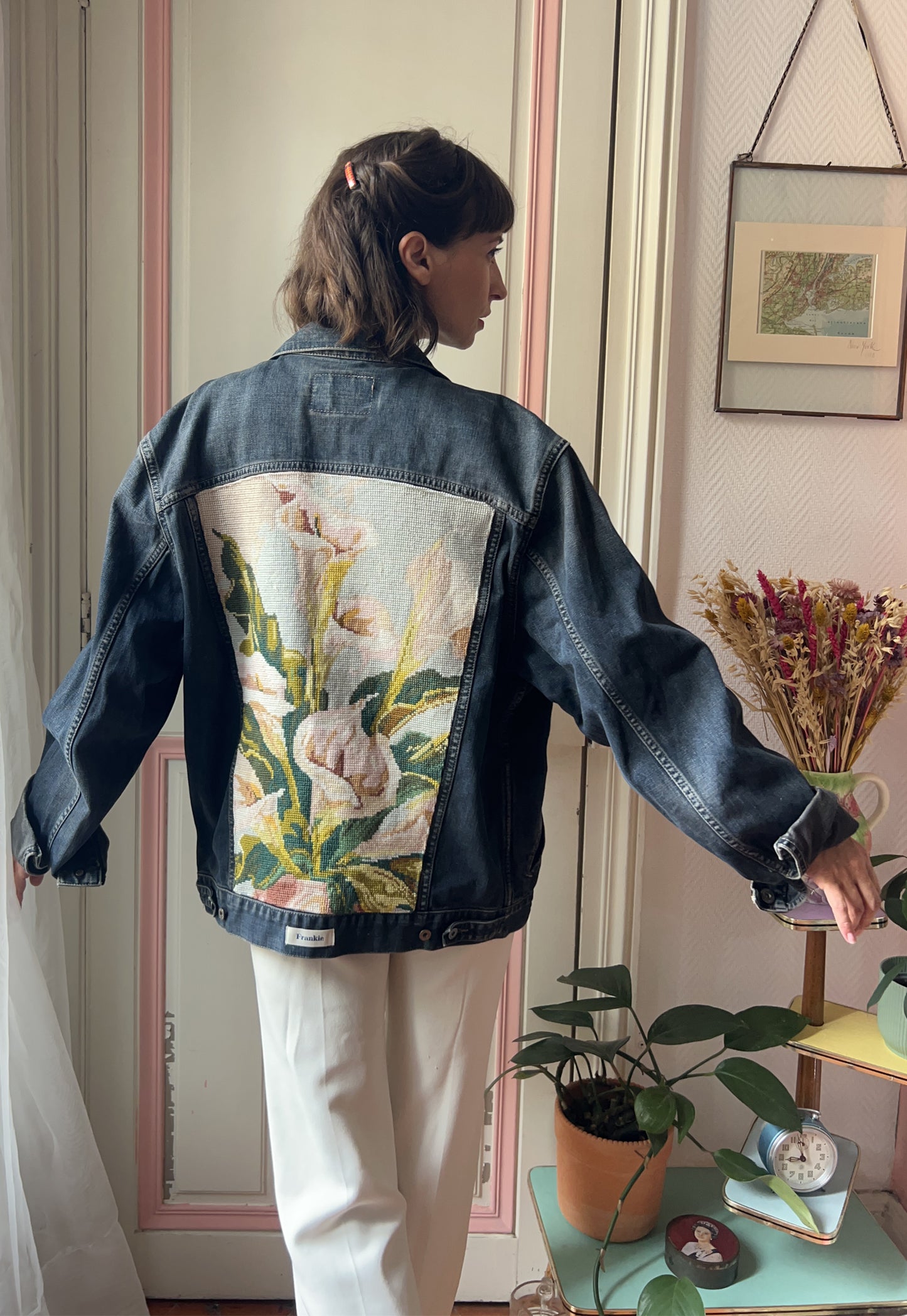 Upcycled jacket Lys  (L)