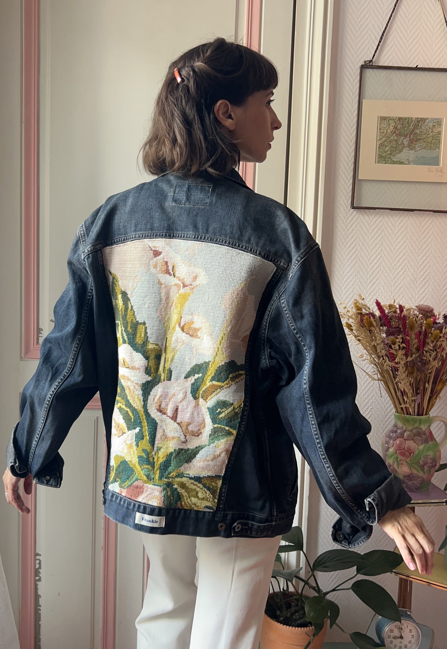 Upcycled jacket Lys  (L)