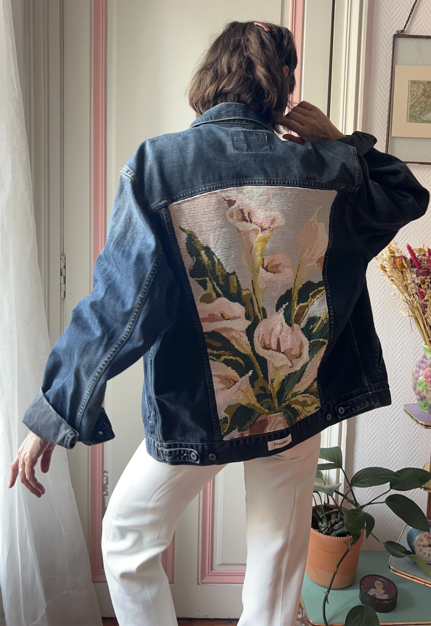 Upcycled jacket Lys  (L)
