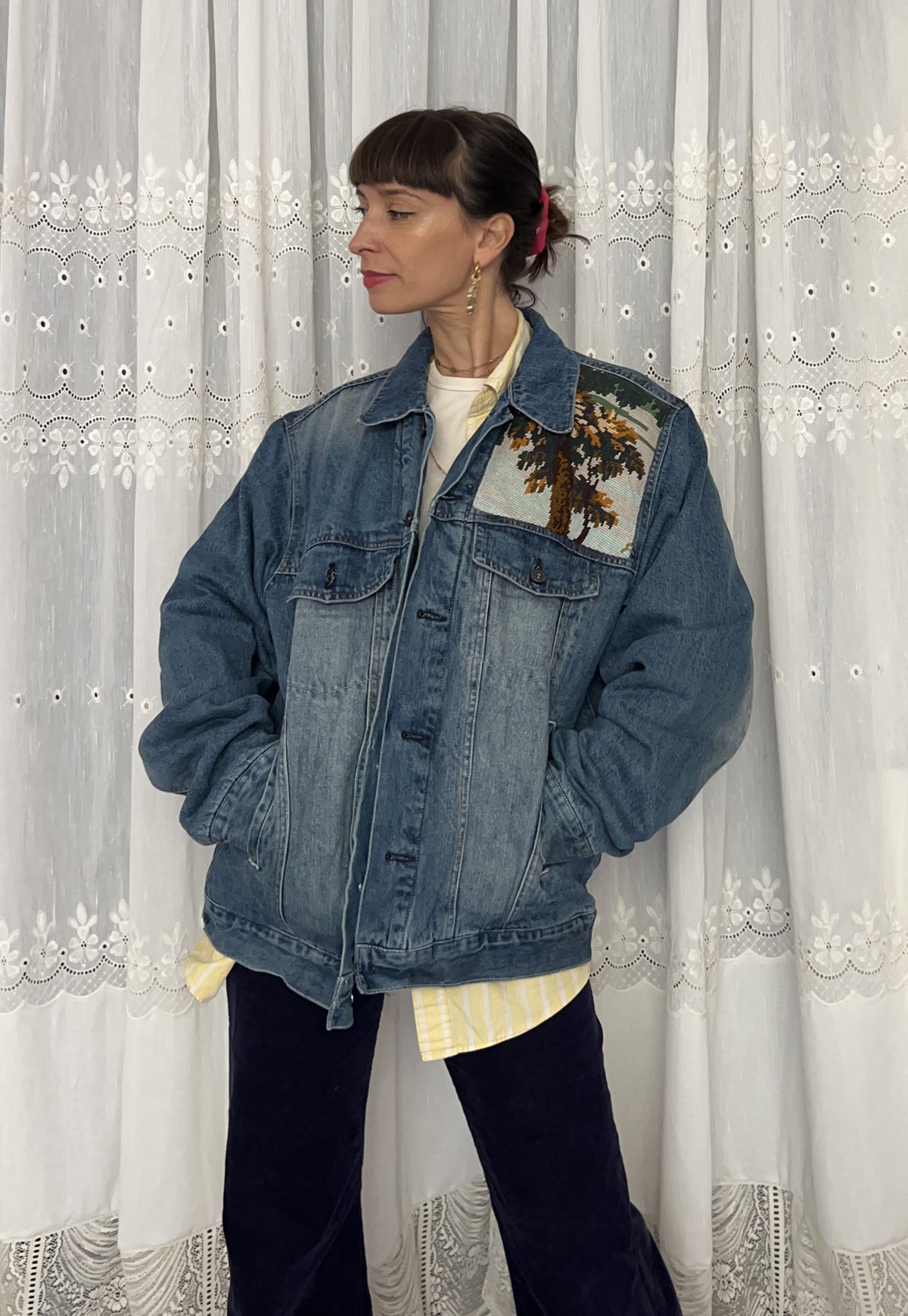 Upcycled jacket Forest (L)