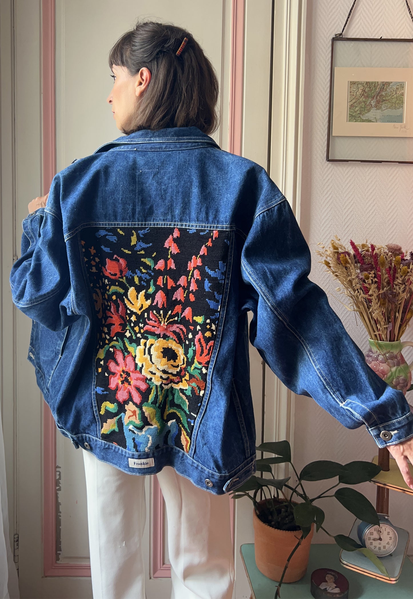 Upcycled jacket Le Bouquet  (L/XL)