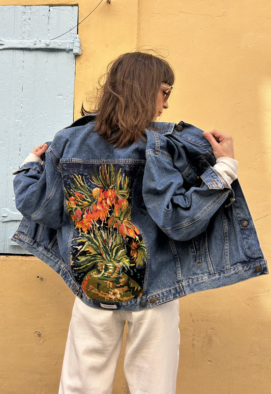 Upcycled jacket The Imperial Fritillaries (M)