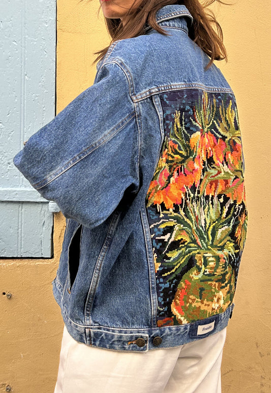 Upcycled jacket The Imperial Fritillaries (M)