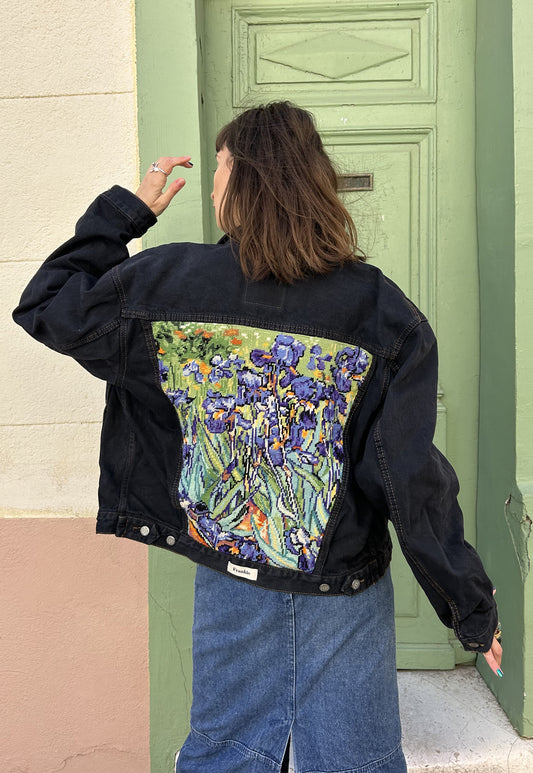 Upcycled jacket The Irises (L/XL)
