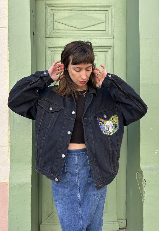 Upcycled jacket The Irises (L/XL)