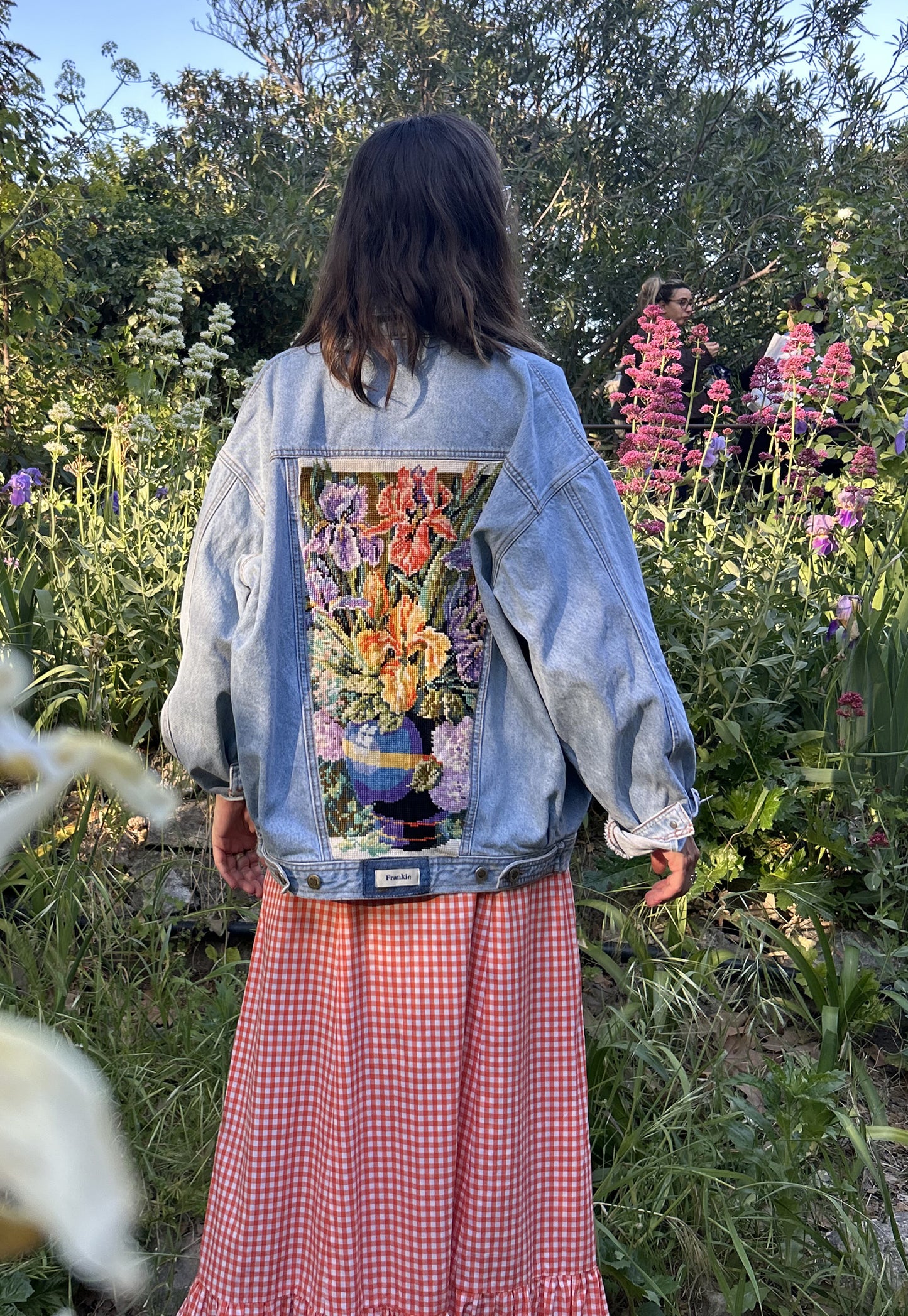 Upcycled jacket Irises (XL)
