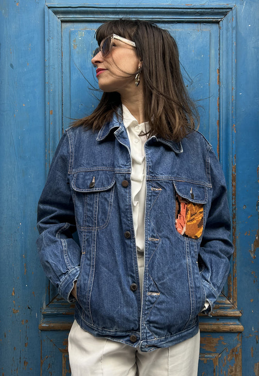 Upcycled jacket La lecture (M)