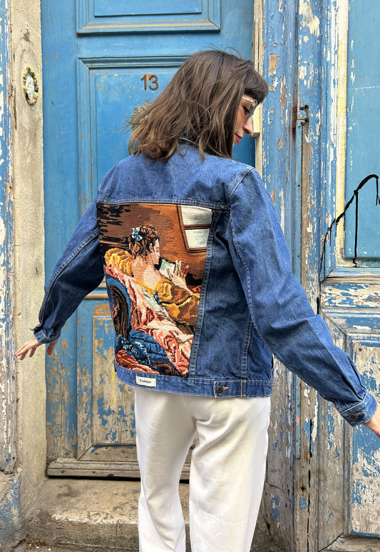 Upcycled jacket La lecture (M)