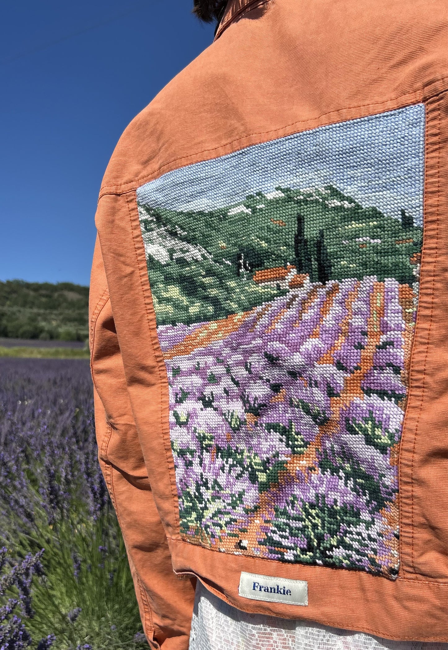 Upcycled jacket Lavender Fields (S)