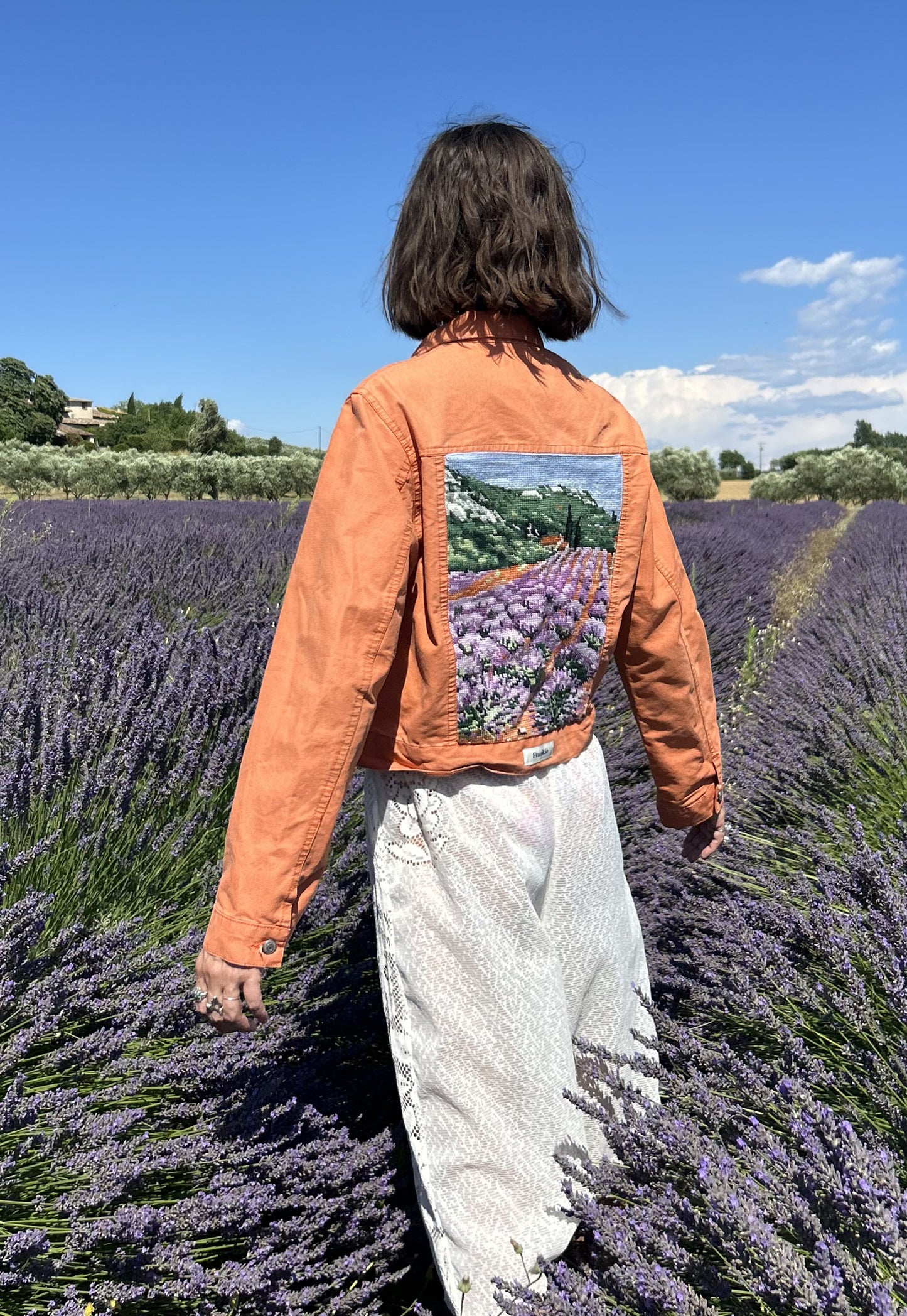 Upcycled jacket Lavender Fields (S)