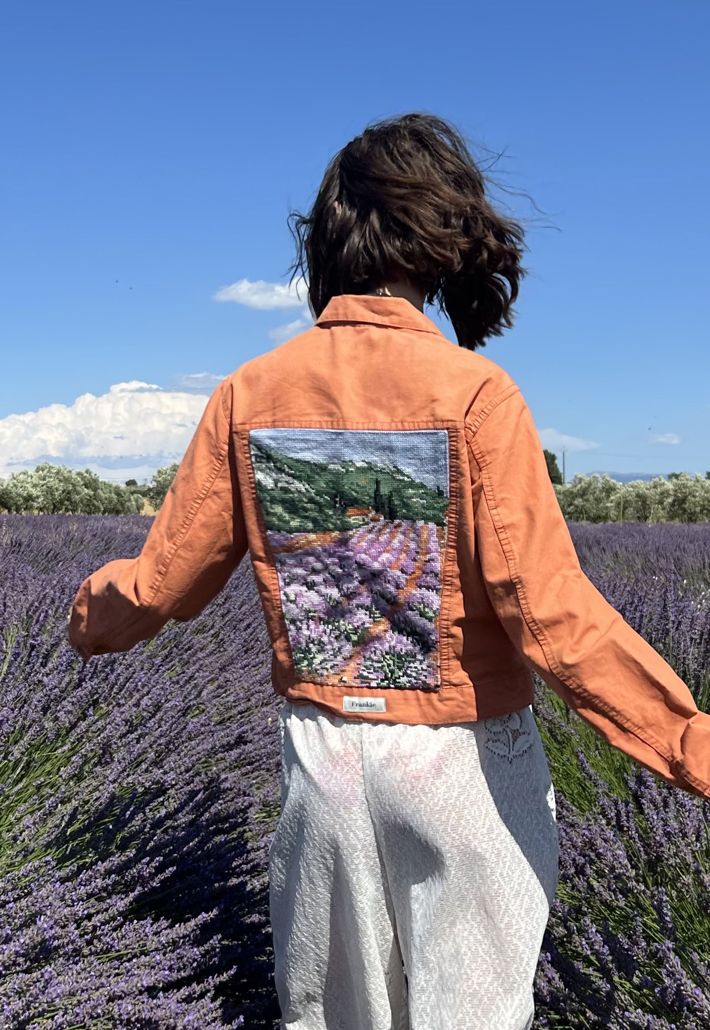 Upcycled jacket Lavender Fields (S)