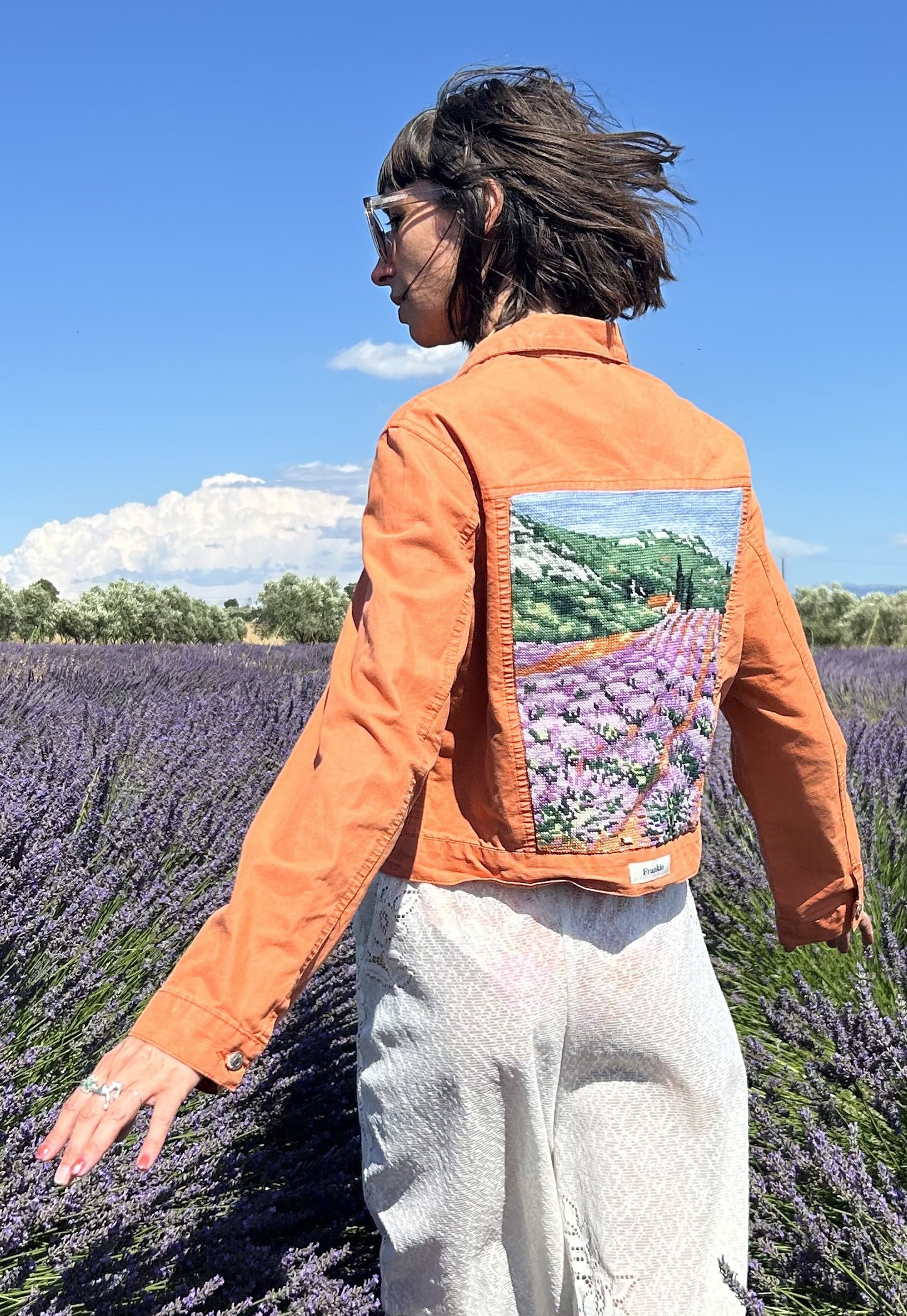 Upcycled jacket Lavender Fields (S)
