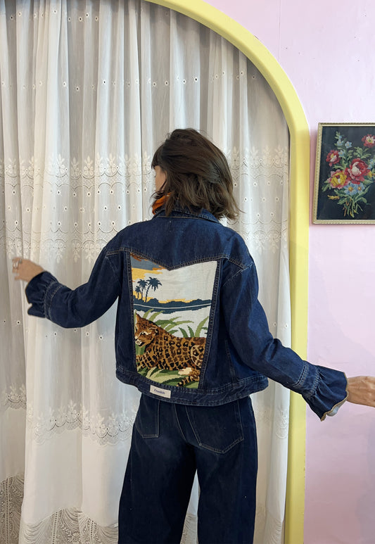 Upcycled jacket Cheetah (S)