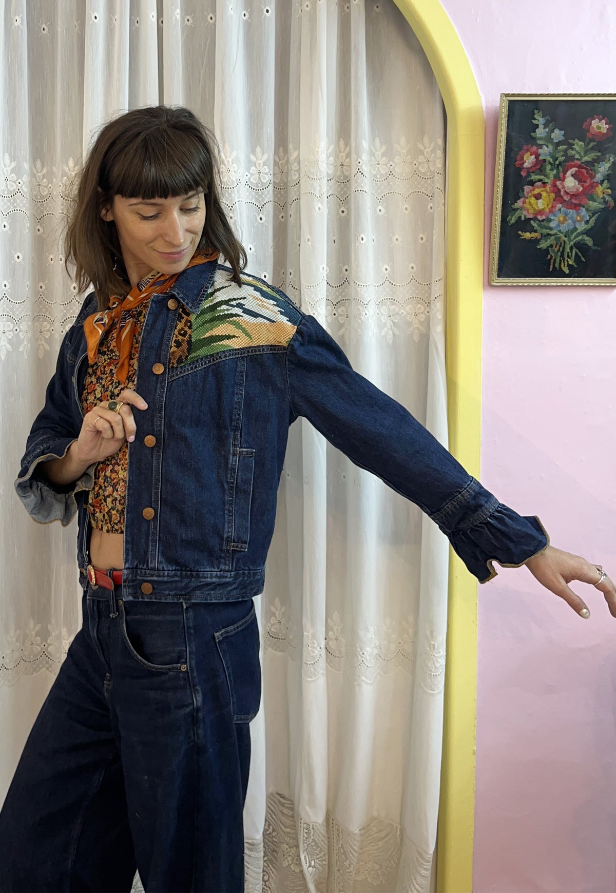 Upcycled jacket Cheetah (S)