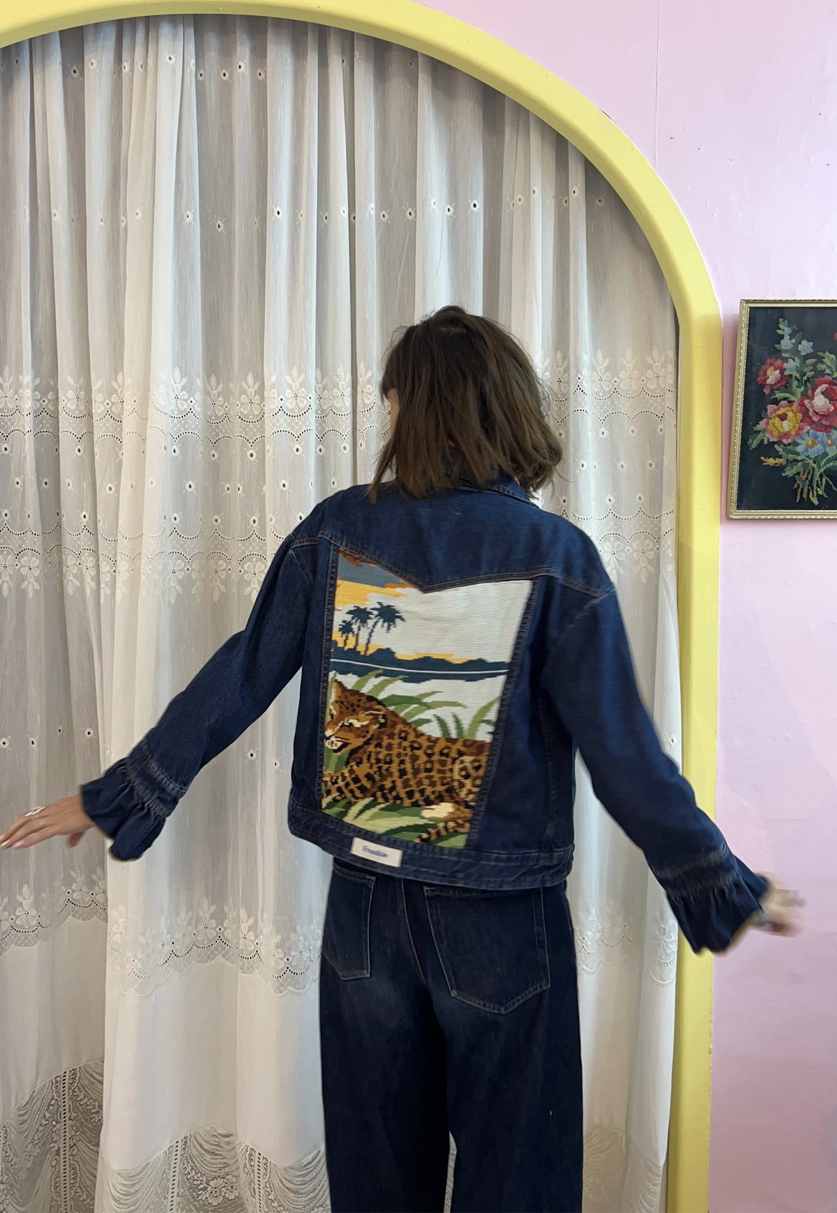Upcycled jacket Cheetah (S)
