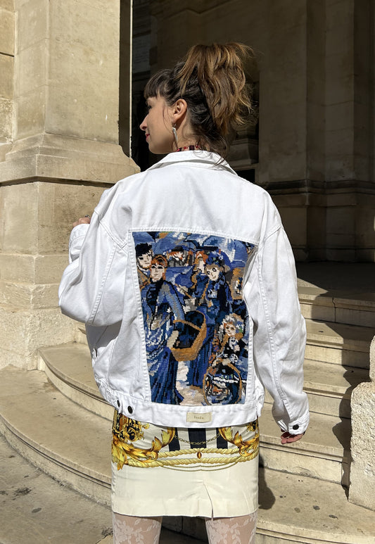 Upcycled jacket Les Parapluies Bleus (M/L)