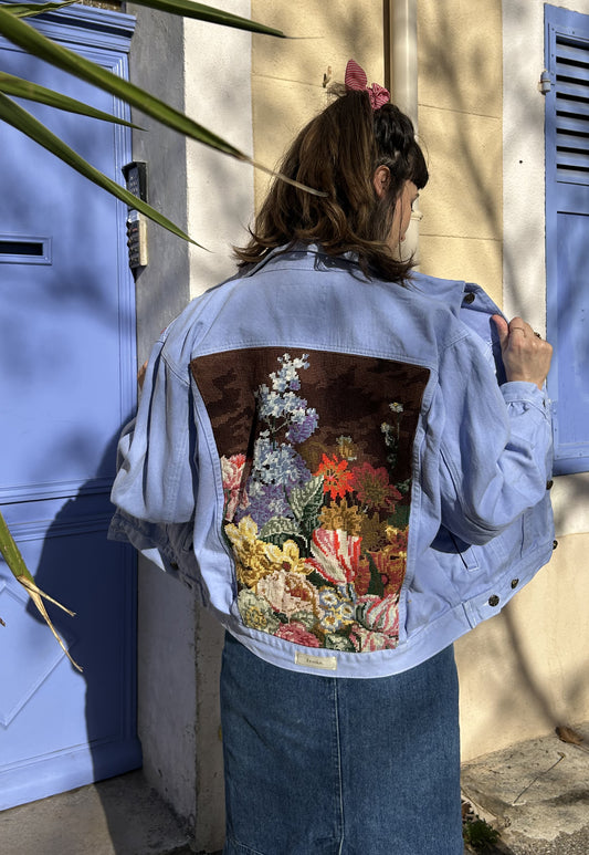 Upcycled jacket Le bouquet Hollandais (M)