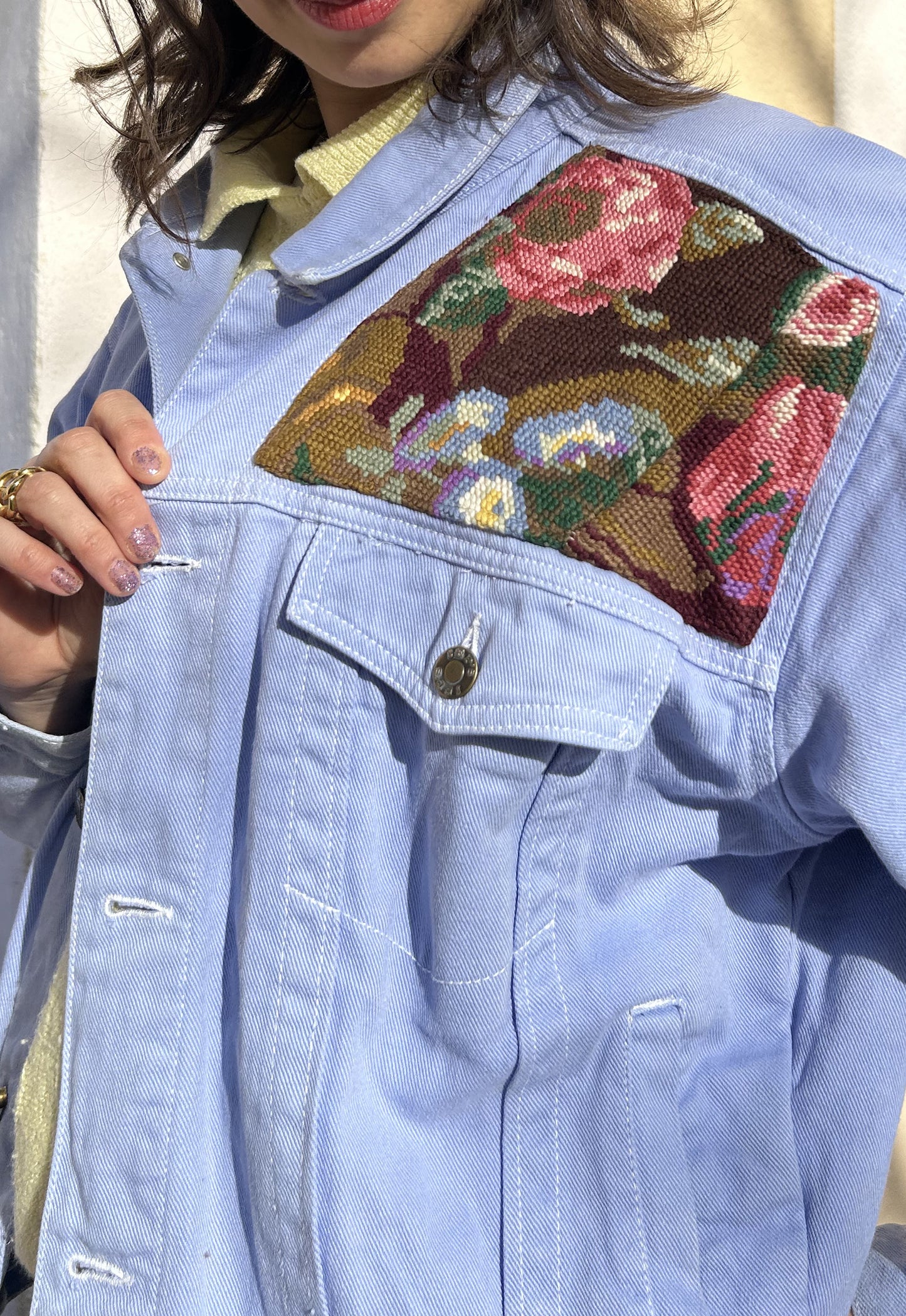Upcycled jacket Le bouquet Hollandais (M)