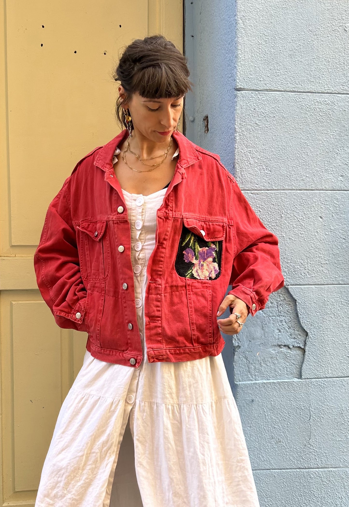 Upcycled jacket Meadow (M/L)