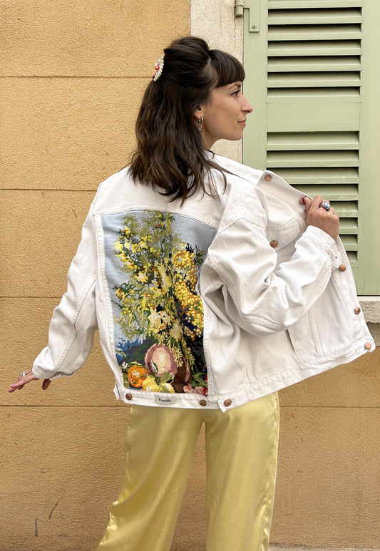 Upcycled jacket Mimosas (M/L)