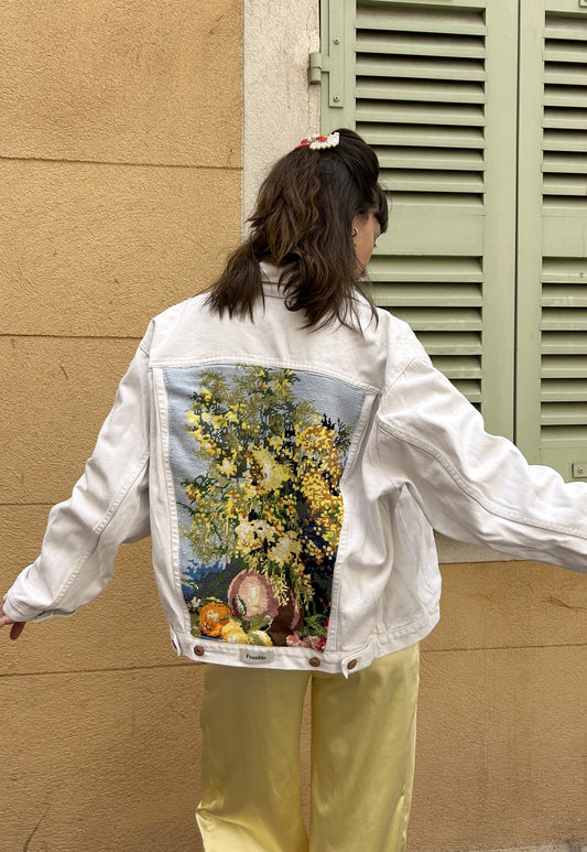 Upcycled jacket Mimosas (M/L)