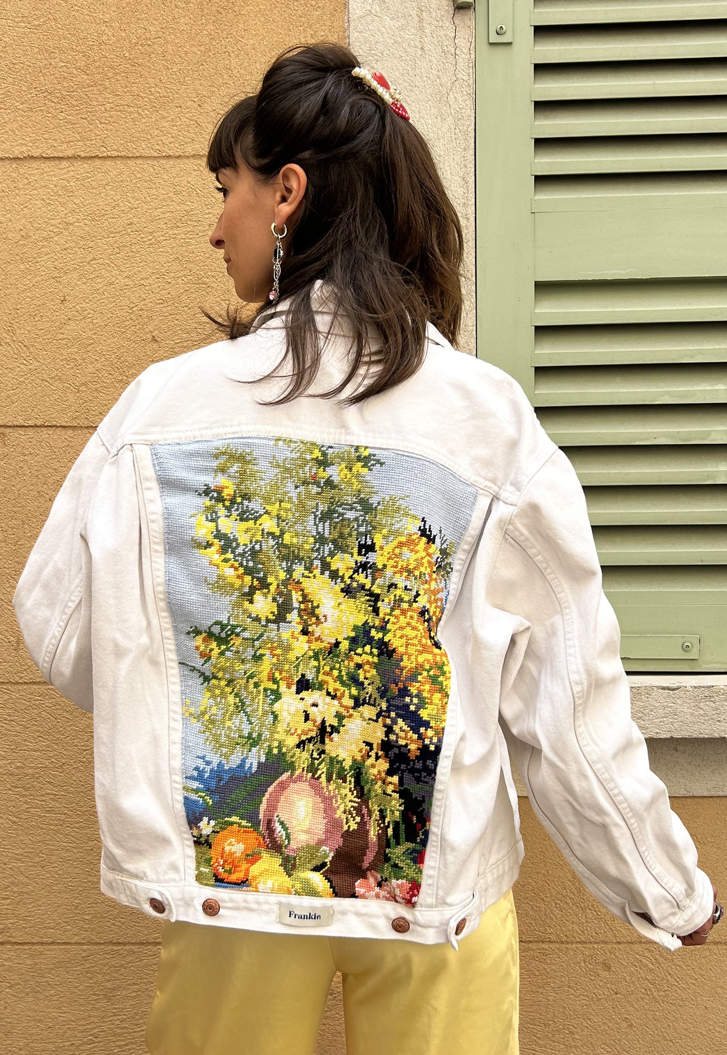 Upcycled jacket Mimosas (M/L)