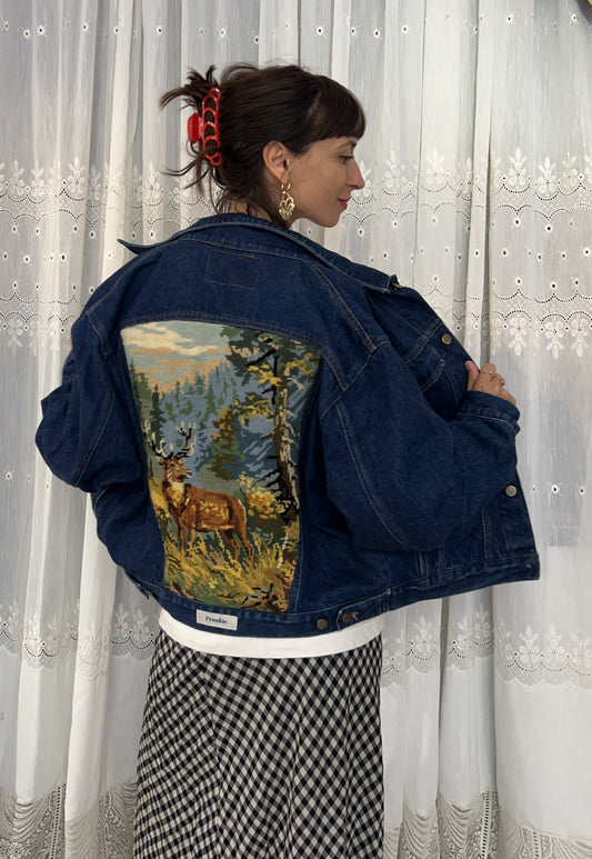 Upcycled jacket My Deer (M/L)